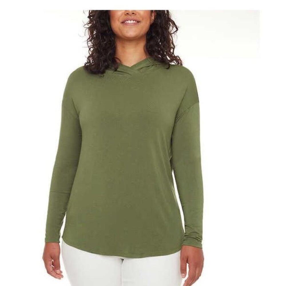 S.c. & Co Ladies Top with Hood - MEDIUM